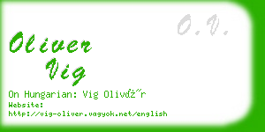 oliver vig business card